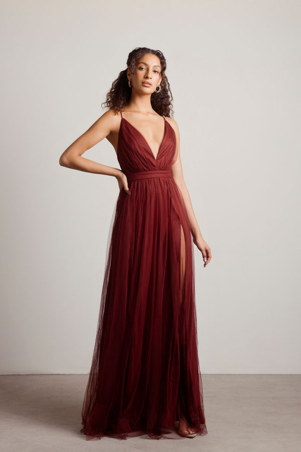 Night To Remember Red Bridesmaid Maxi Dress