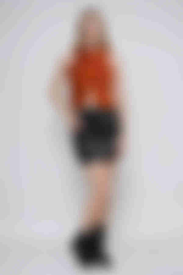 All Eyes Here Cutout Tank Top - Caramel