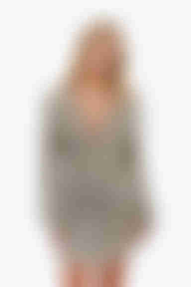 Charlotta Sequin Surplice Mini Dress - Champagne