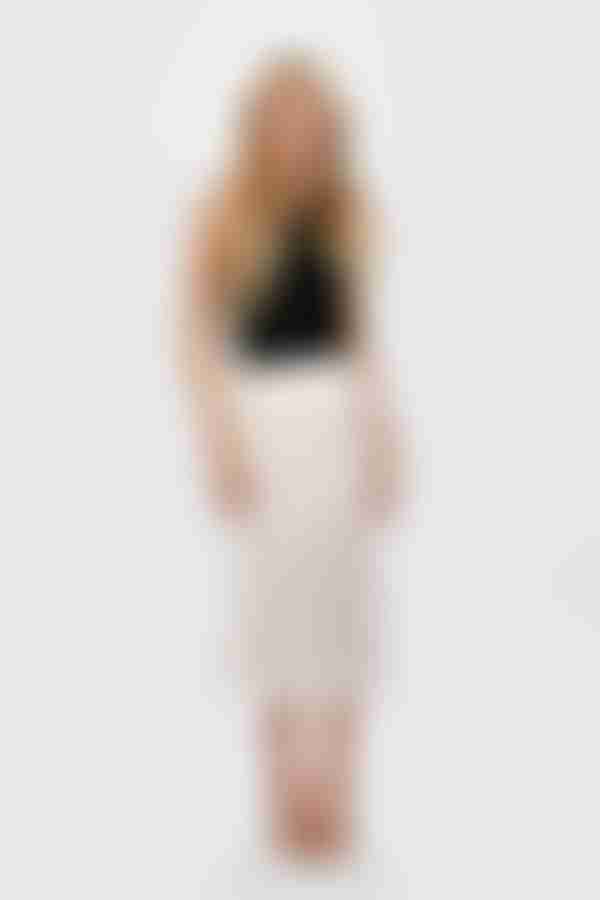 Gracey Satin Midi Skirt - Champagne