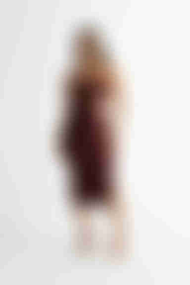 Lennon Cutout Slit Midi Dress - Chocolate Brown