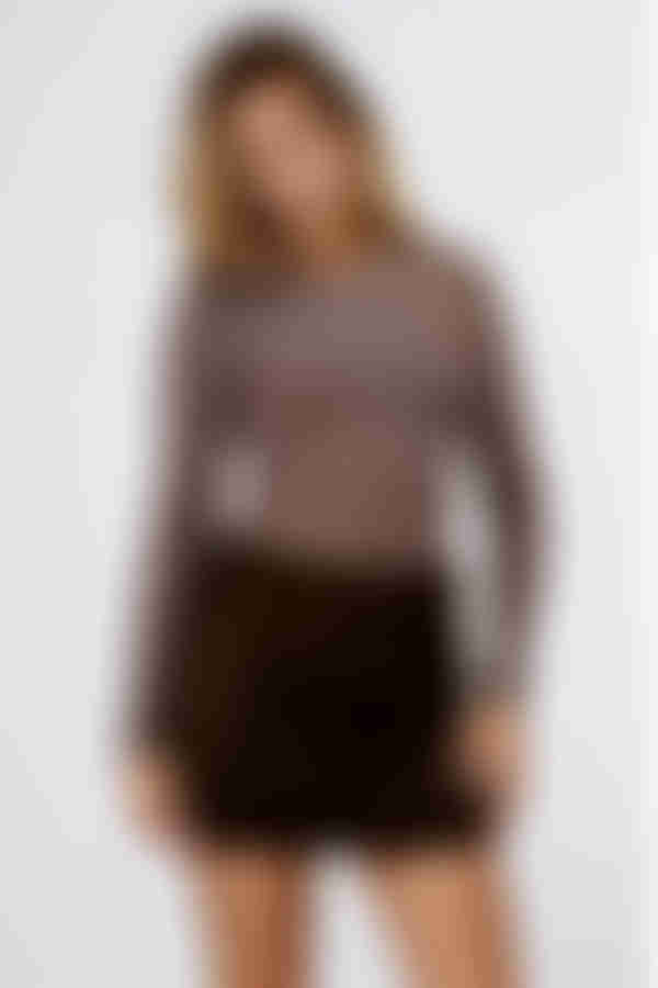 Soft Breeze High Waist Suede Mini Skirt - Chocolate