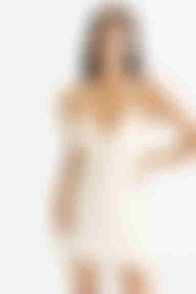 Deandra Cream Twist Open Back Skater Mini Dress