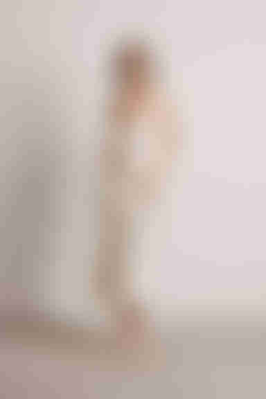 Listen To Me Satin Ruched Midi Dress - Cream