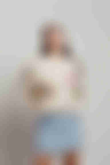 Rising Sun Crew Neck Sweater - Cream Multi