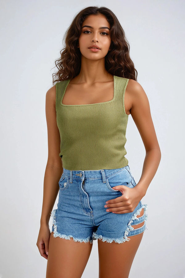 Bold Stride Cutout Shorts - Dark Blue