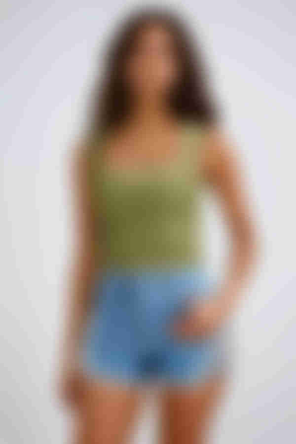 Bold Stride Cutout Shorts - Dark Blue