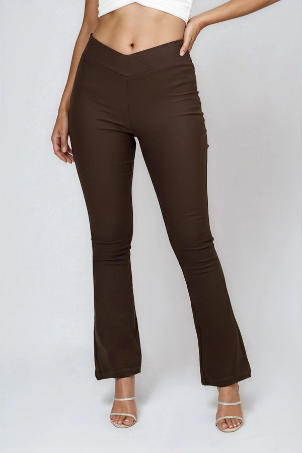 Modern Poise Wide Leg Pants - Dark Brown
