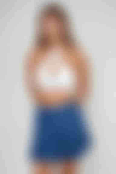 Style Code Pleated Skort - Denim Blue