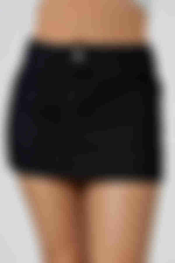 Fit Check Stripe Denim Skirt - Denim White 