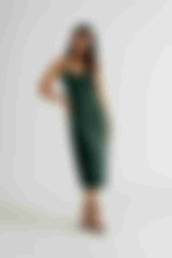 Emma Satin Cowl Neck Midi Dress - Copper