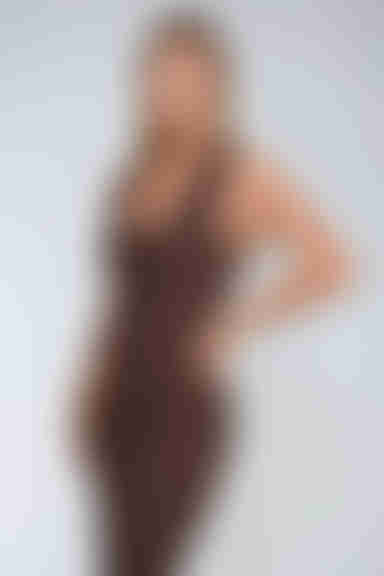 Urban Ease Collared Sweater Maxi Dress - Espresso