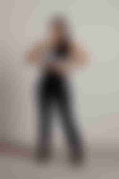 Play Me High Waist Jeans - Faded Black