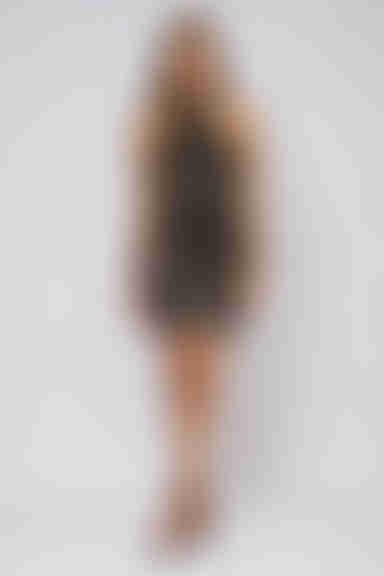 Flirty Flash Halter Sequin Mini Dress - Gold Black