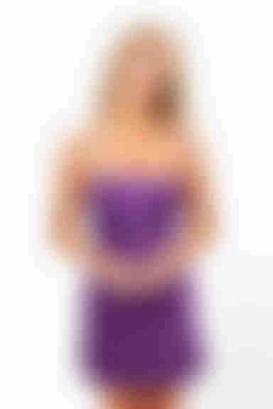 Alexie Satin Backless Mini Dress - Grape Soda