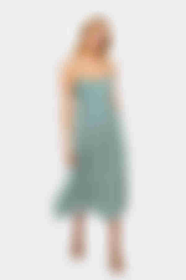 Beatrix Floral Back Tie Midi Dress - Black