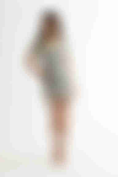 Blossoming Floral Ruched Mini Dress - Green