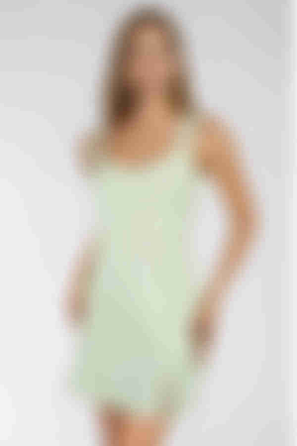 Glow All Out Sweetheart Slit Mini Dress - Green