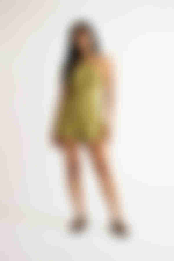 Jeanine Halter Romper - Green