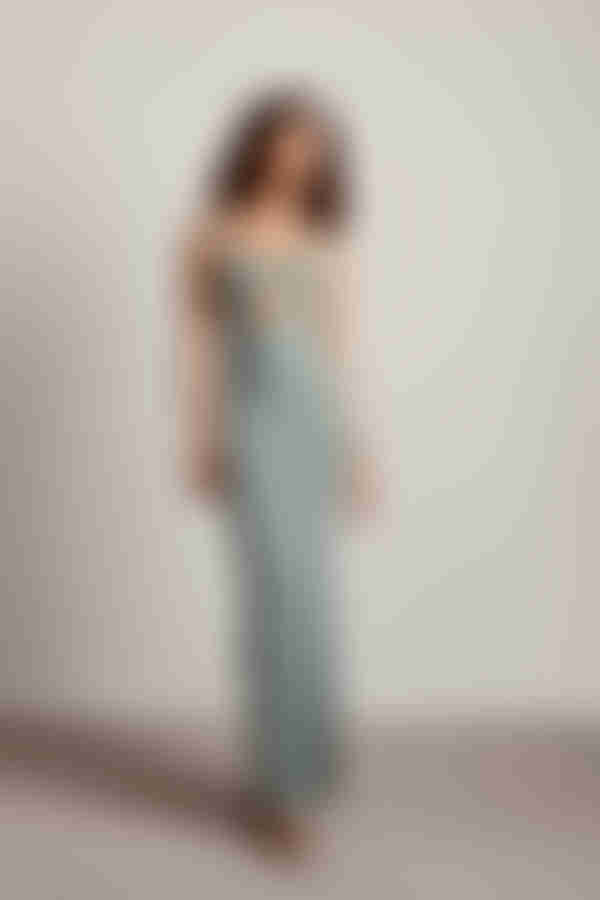 No Problem Ribbed Cutout Maxi Dress - Beige