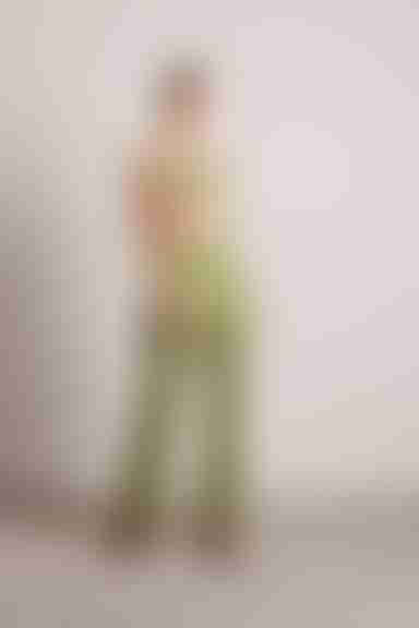 Over Time Ruched Pants - Green