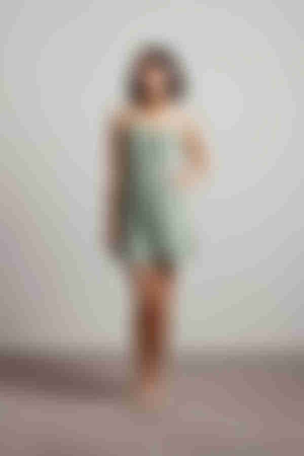 Waiting Around Floral Smocked Mini Dress - Green