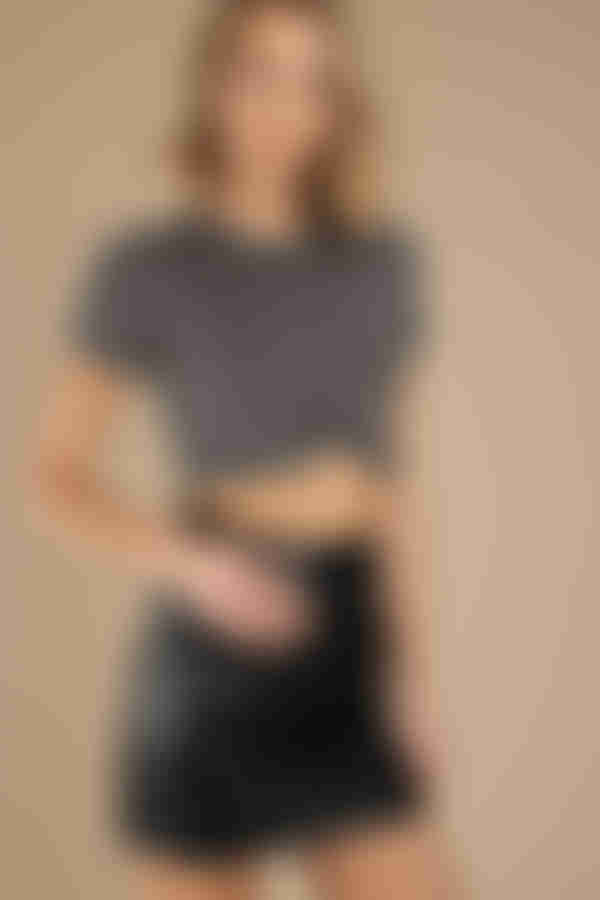 Knot It Up Crop Top - Grey