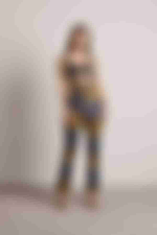 Fun Night Out Ruched Pants - Grey Multi