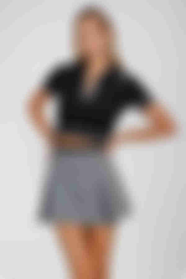 Classic Edge Pleated Skort - Heather Grey