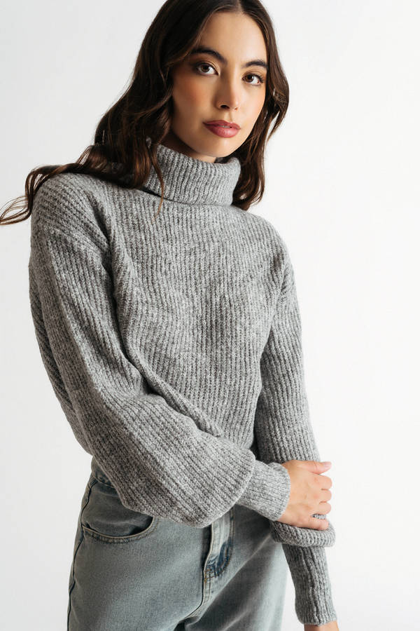 Sunday Afternoon Heather Grey Turtleneck Sweater - NZ$ 143