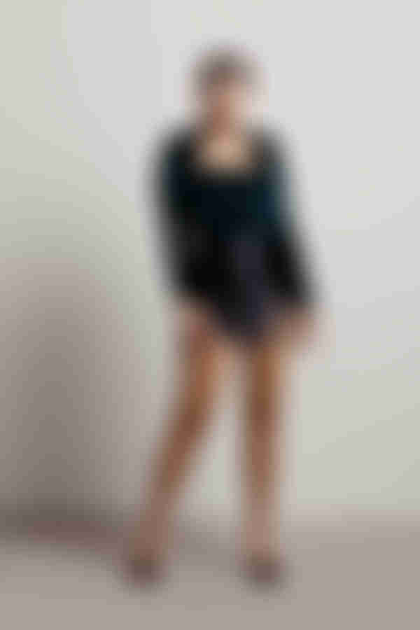 Noel Velvet Bodysuit - Hunter Green