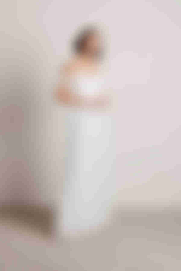 Adrienne Off The Shoulder Sweetheart Maxi Dress - Dusty Blue