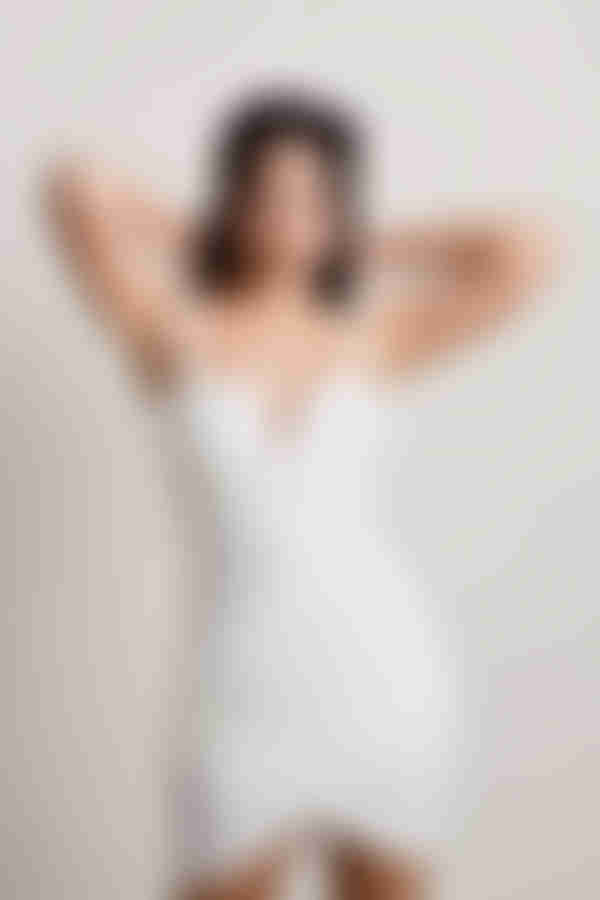 Alexandria Surplice Bodycon Mini Dress - Ivory