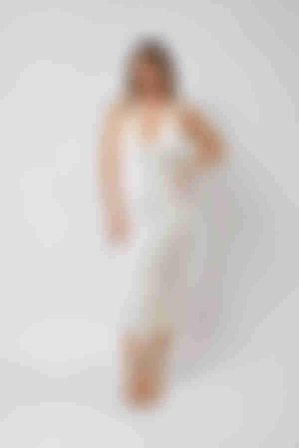 Dangerously Chic Halter Bodycon Midi Dress - Ivory