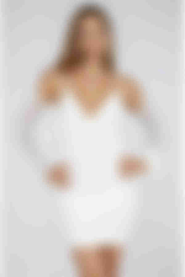 Glow Forward Long Sleeve Bolero Mini Dress - Ivory