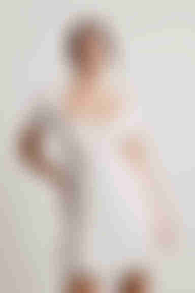 Kore Ivory Chiffon Sweetheart Cutout Skater Dress