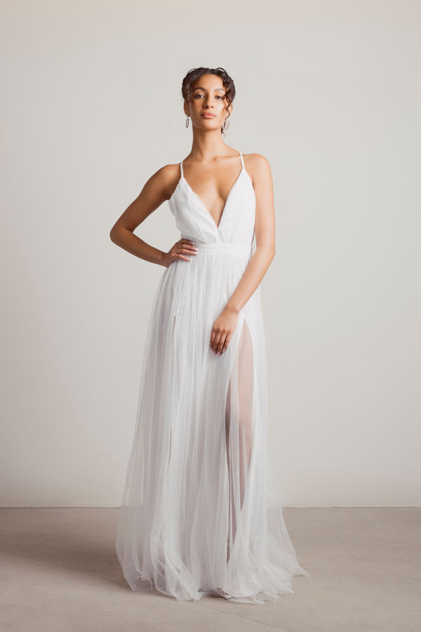 Night To Remember White Prom Maxi Dress