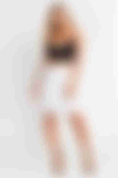 Sliced & Diced Cutout Mini Skirt - Ivory