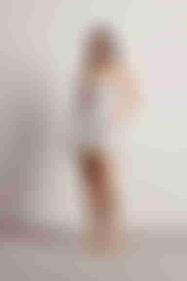 Whitney Smocked Romper - Ivory