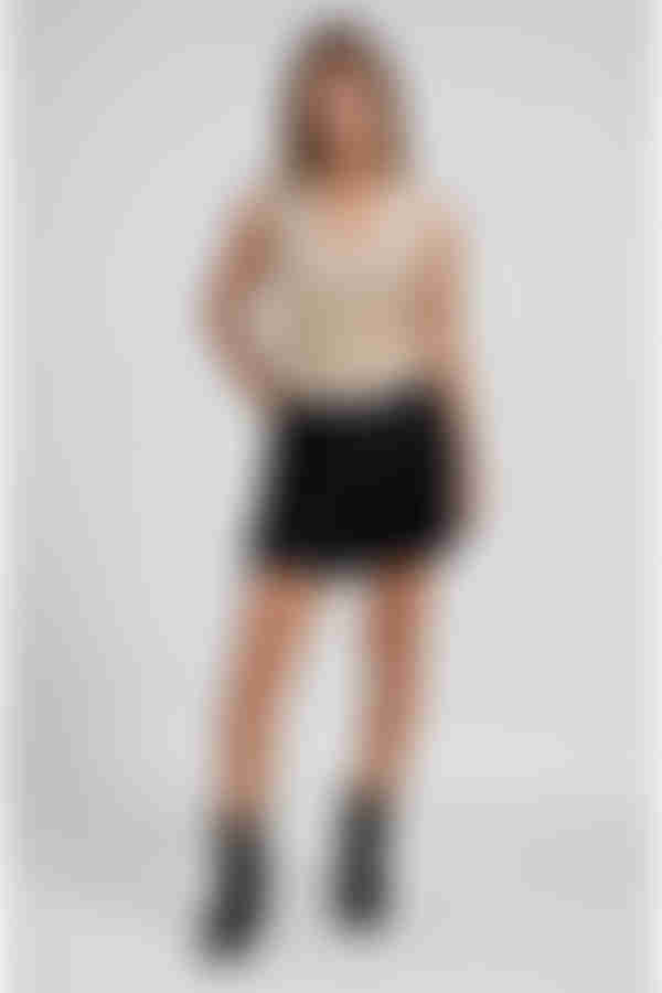 Classic Twist Cable Knit Tank Top - Khaki