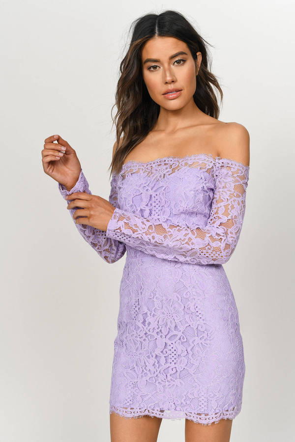 Adelyn Lavender Lace Bodycon Dress - $78 | Tobi US