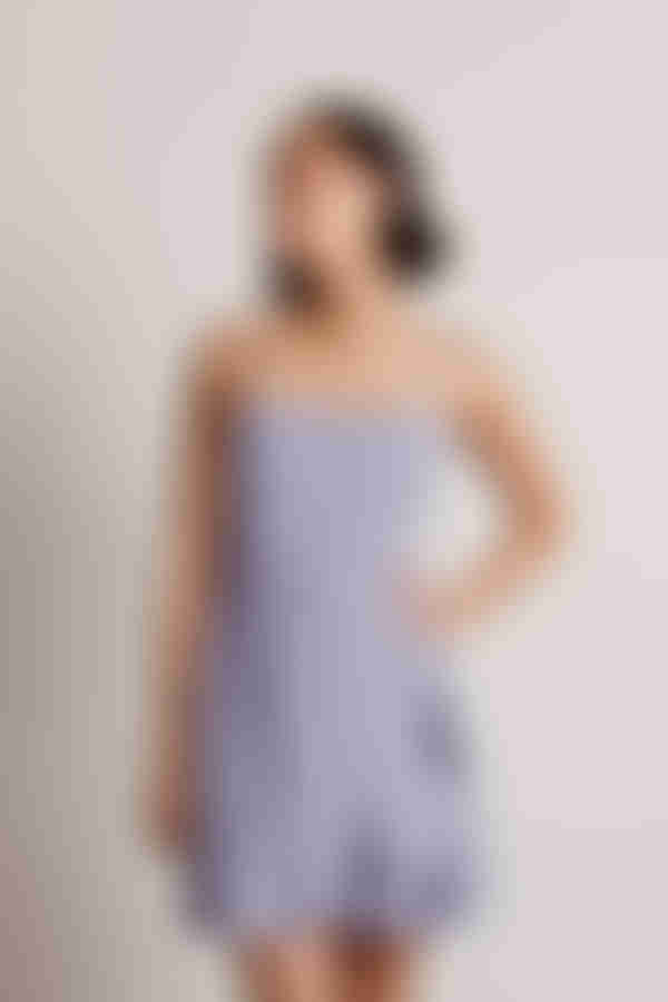 Dance By Open Back Wrap Mini Dress - Ivory