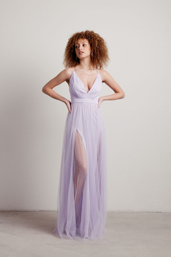 Night To Remember Lavender Formal Maxi Dress