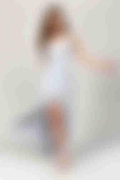 Eyes On You Plunging Slit Maxi Dress - Light Blue