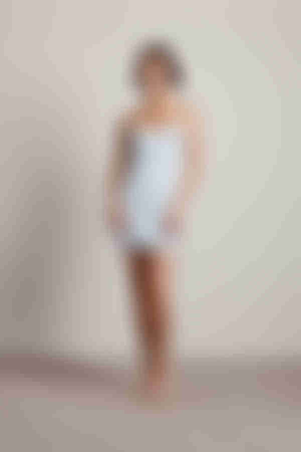 Just A Small Thing Exposed Stitch Bodycon Mini Dress - Light Blue