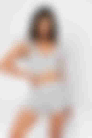 Rita Scallop Shorts - Light Blue