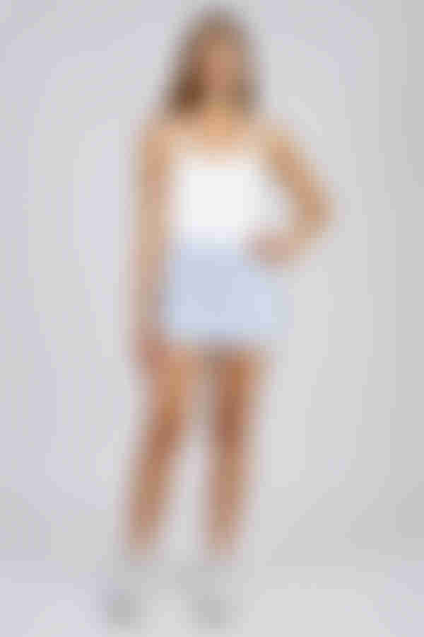 Wink Ready High Waist Pocket Mini Skirt - Light Blue