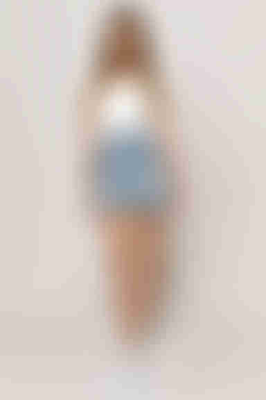 Foothill Front Slit Mini Skirt - Light Wash