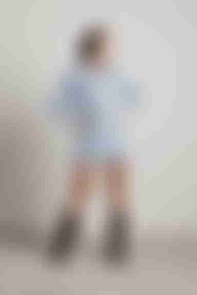 Luisa Long Sleeve Romper - Light Wash