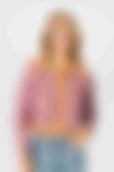 Thinking Of You Collared Cardigan - Lilac Orange Multi